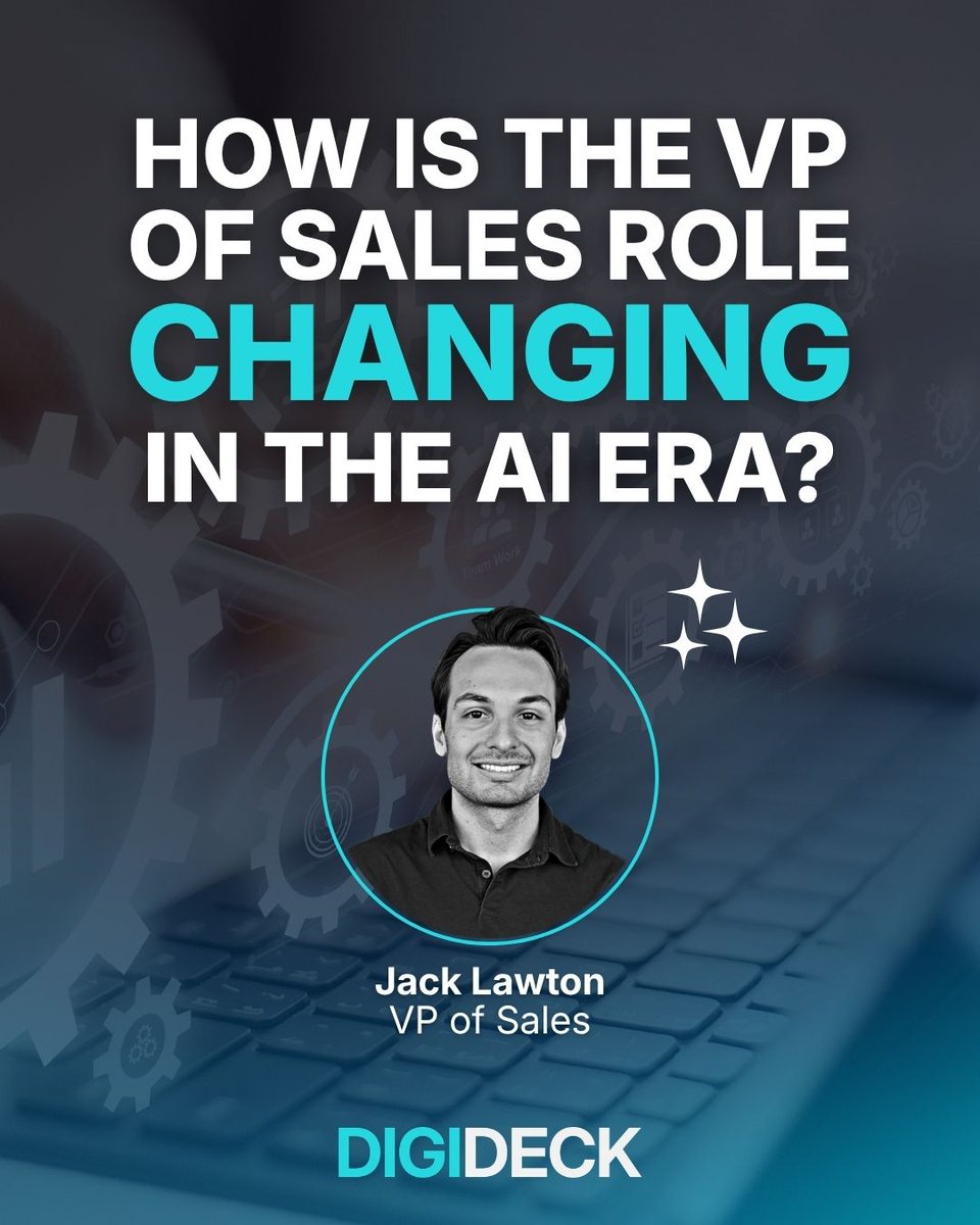 DIGIDECKbySD's tweet image. The VP of #Sales role is being completely redefined in the #AI era.

It’s no longer just about pipeline reviews + forecasts.

Find out how top VPs are becoming revenue architects, designing systems that #scale performance, not just managing outcomes.

thedigideck.com/how-is-the-vp-…