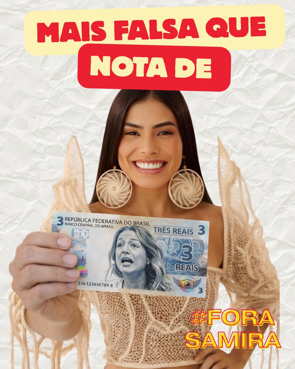 itensbovinos's tweet photo. #FORASAMIRA ❌

Não parem de votar e votem muito!! Tropa da Cunhã 🪇🏹 https://t.co/TM4qI05eRk
