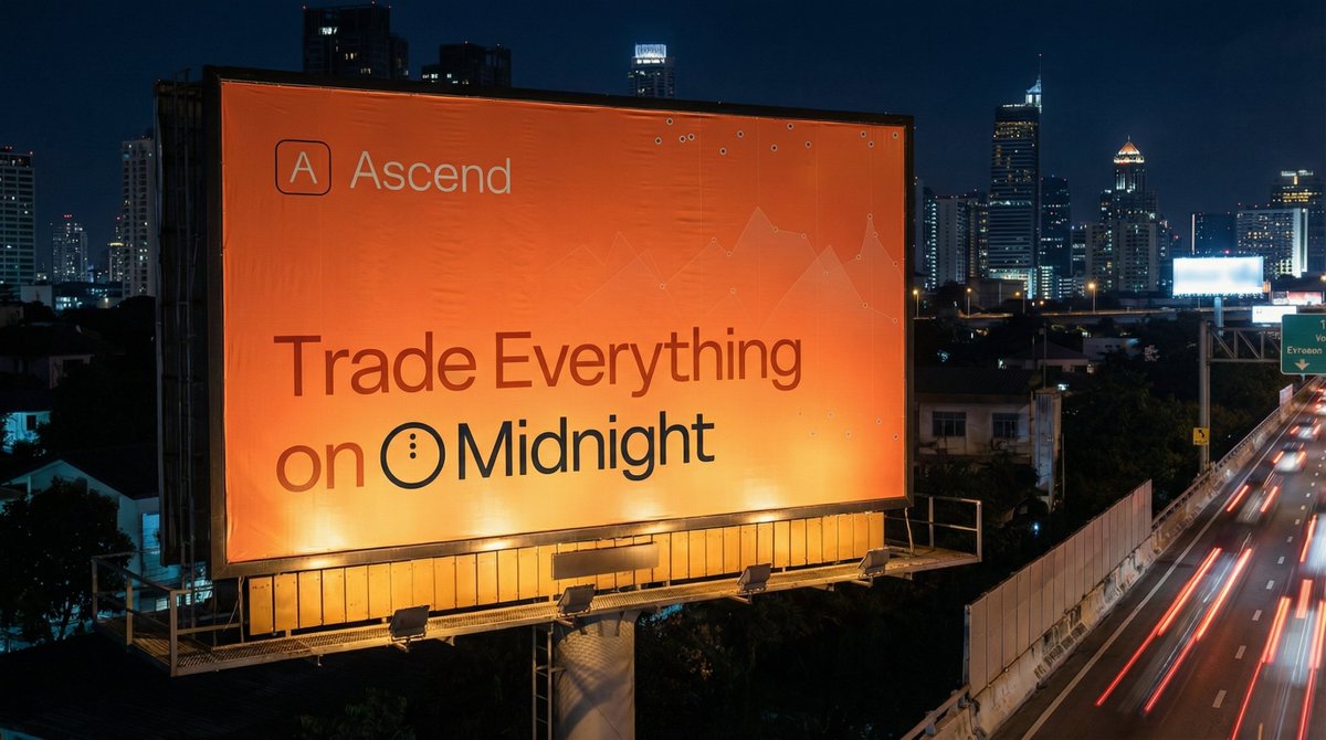 M̶i̶d̶n̶i̶g̶h̶t̶ ̶D̶e̶F̶i̶ ̶d̶o̶e̶s̶n̶'̶t̶ ̶e̶x̶i̶s̶t̶

Midnight DeFi is exploding 🔥 

Ascend is the top DeFi protocol on Midnight with:

> 80,000 tx on testnet 
> 300+ traders 
> Users from HyperLiquid, MegaEth, BNB, SOL, ETH, etc 
> Multi-chain from Day 1 
> $10K USD trading