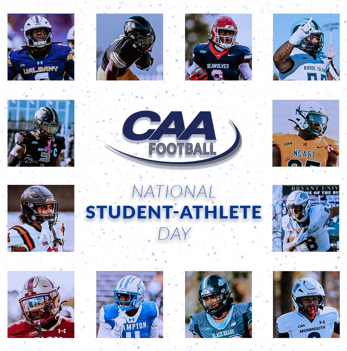 CAAFootball's tweet photo. Happy National Student-Athlete Day #CAAFB 💪 

We're nothing without you all 🫶 https://t.co/o1iIFNmEu6