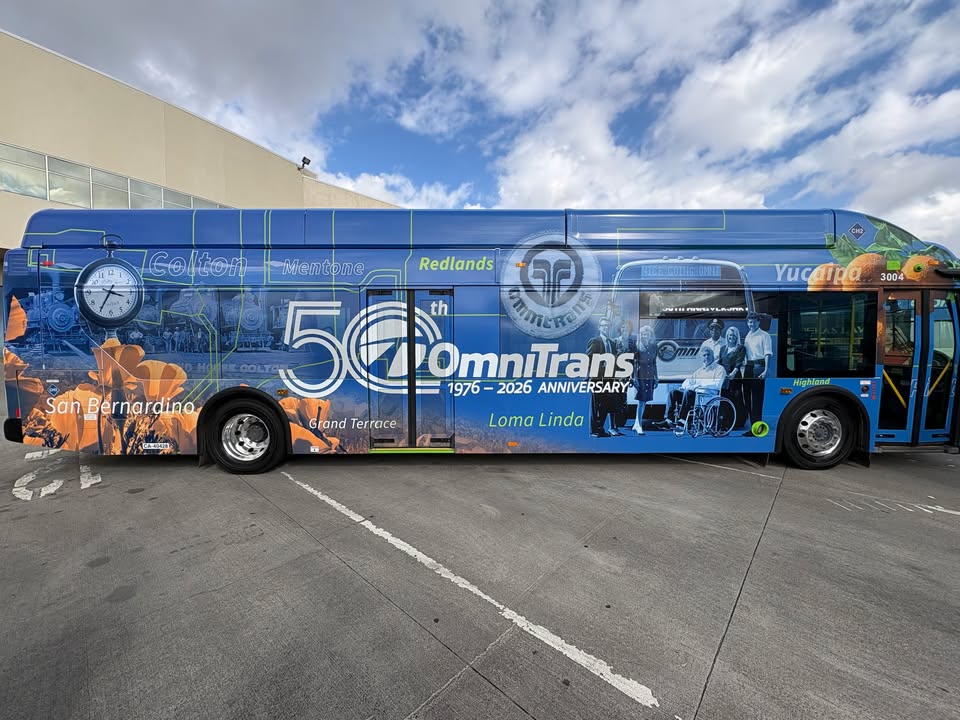 newflyer's tweet photo. Last week, New Flyer was proud to join @Omnitrans to celebrate 50 years of service. Powered by a full New Flyer fleet, Omnitrans moves 8M+ riders safely each year. 

Congratulations on 50 years of service, we’re proud to be part of the journey! https://t.co/5gbSTUTInL