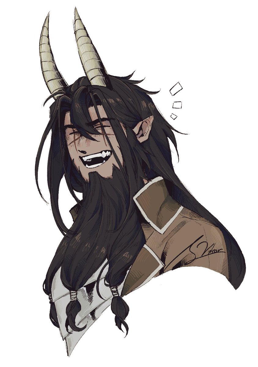 cool beard. hello more deepwoken commission