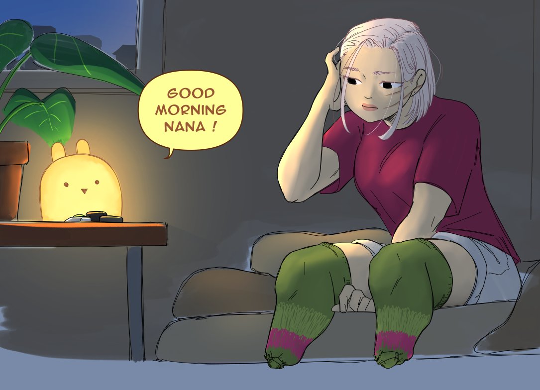 nana's very cute virtual assistant / lamp / battery charger