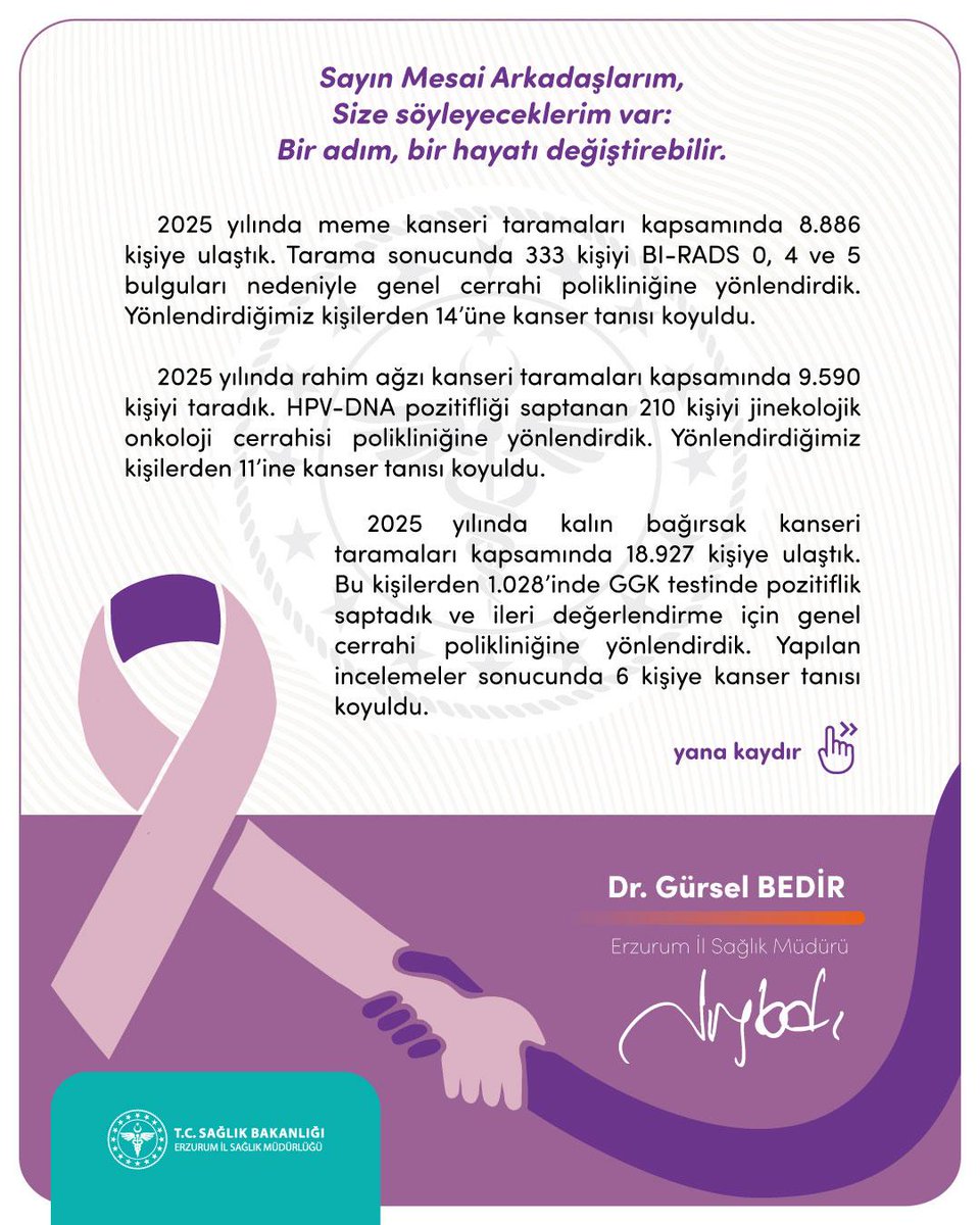 drgbedir's tweet photo. Kıymetli mesai arkadaşlarım,
Sizlere söyleyeceklerim var:
"Bir adım, bir hayatı değiştirebilir..." https://t.co/F0yBjxRBDZ