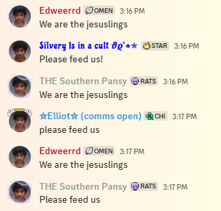 Neptune981571's tweet photo. We are the jesuslings. Please feed us! @GoodOmensPrime #goodomens #jesuslings #pleasefeedus
@infinityayaya https://t.co/TUbXHydIYi