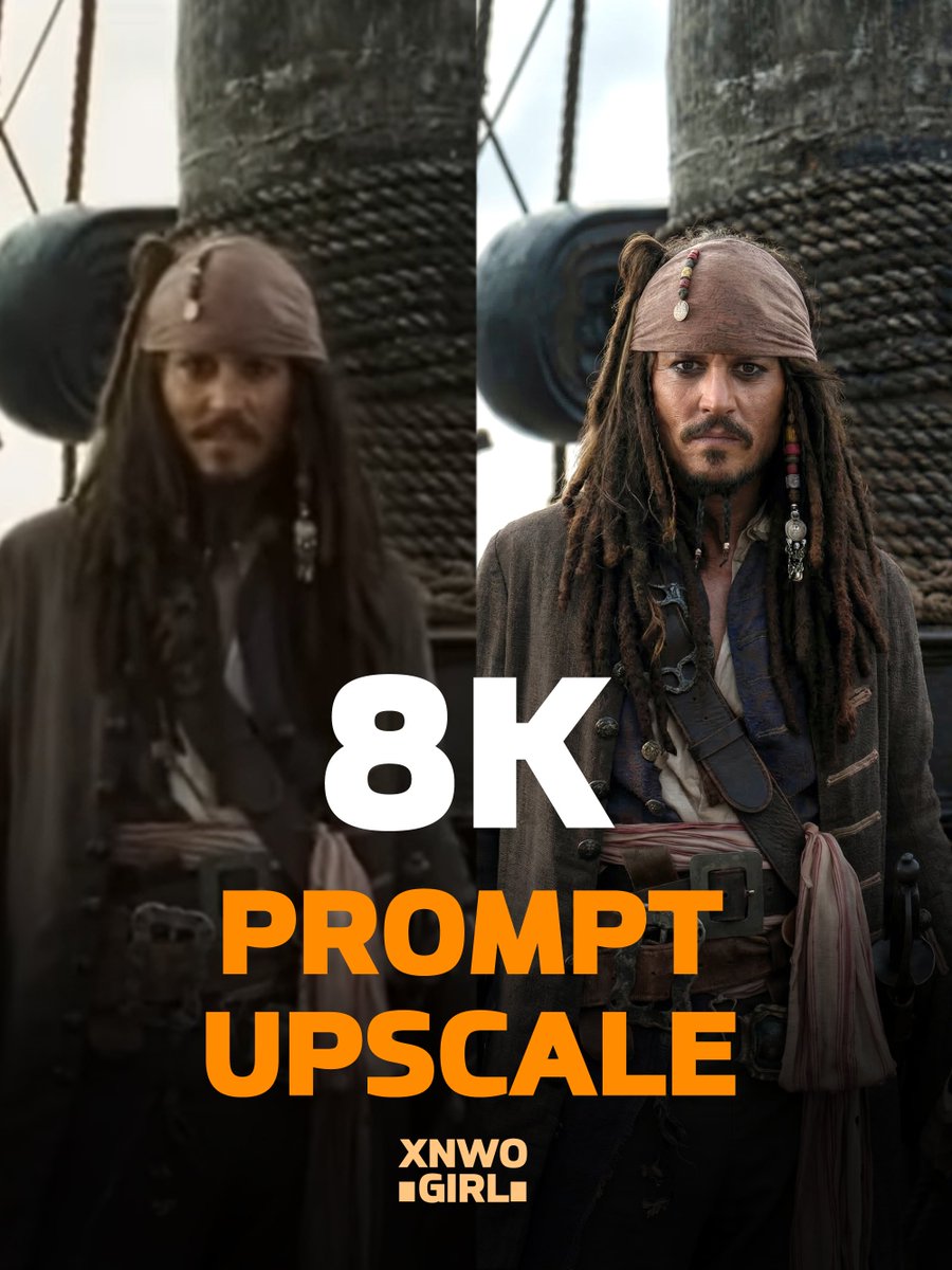 XNWOGIRL's tweet photo. Upscaling is insane right now! 🤯 Bring any blurry image back to life in seconds. 
Prompt In bio (check link)

#Ai #nanobanana #GeminiSchedule2026 #upscale https://t.co/WqppOaQpSR