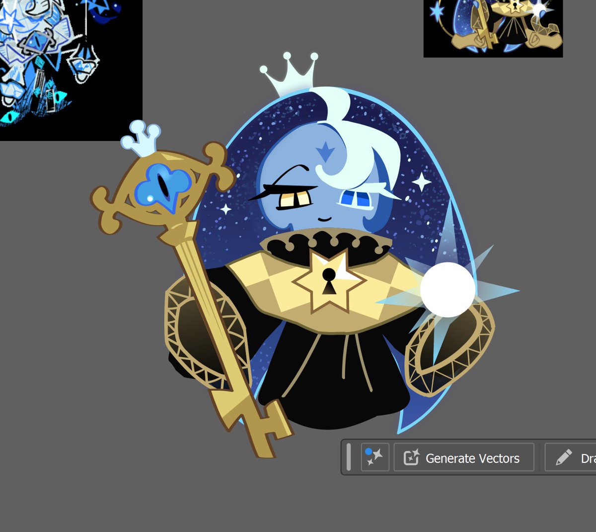 orartwork's tweet photo. making a vector rig is pretty hard ngl #cookierunkigdomfanart #ShadowMilkCookie #artmoots https://t.co/L4002UjuAh