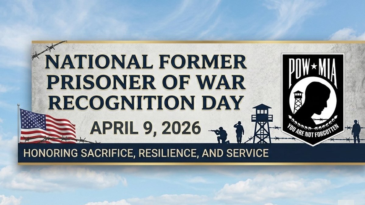 LeonLeeEllis's tweet image. Today is ‘National Former Prisoner of War Recognition Day’ on April 9th honoring more 500k American POWs &amp;amp; MIAs captured while protecting our way of life. We remember today.

#FormerPOWRecognitionDay #POWMIA #NeverForgotten #April9 #MilitaryHistory #Veterans #USA #Honor