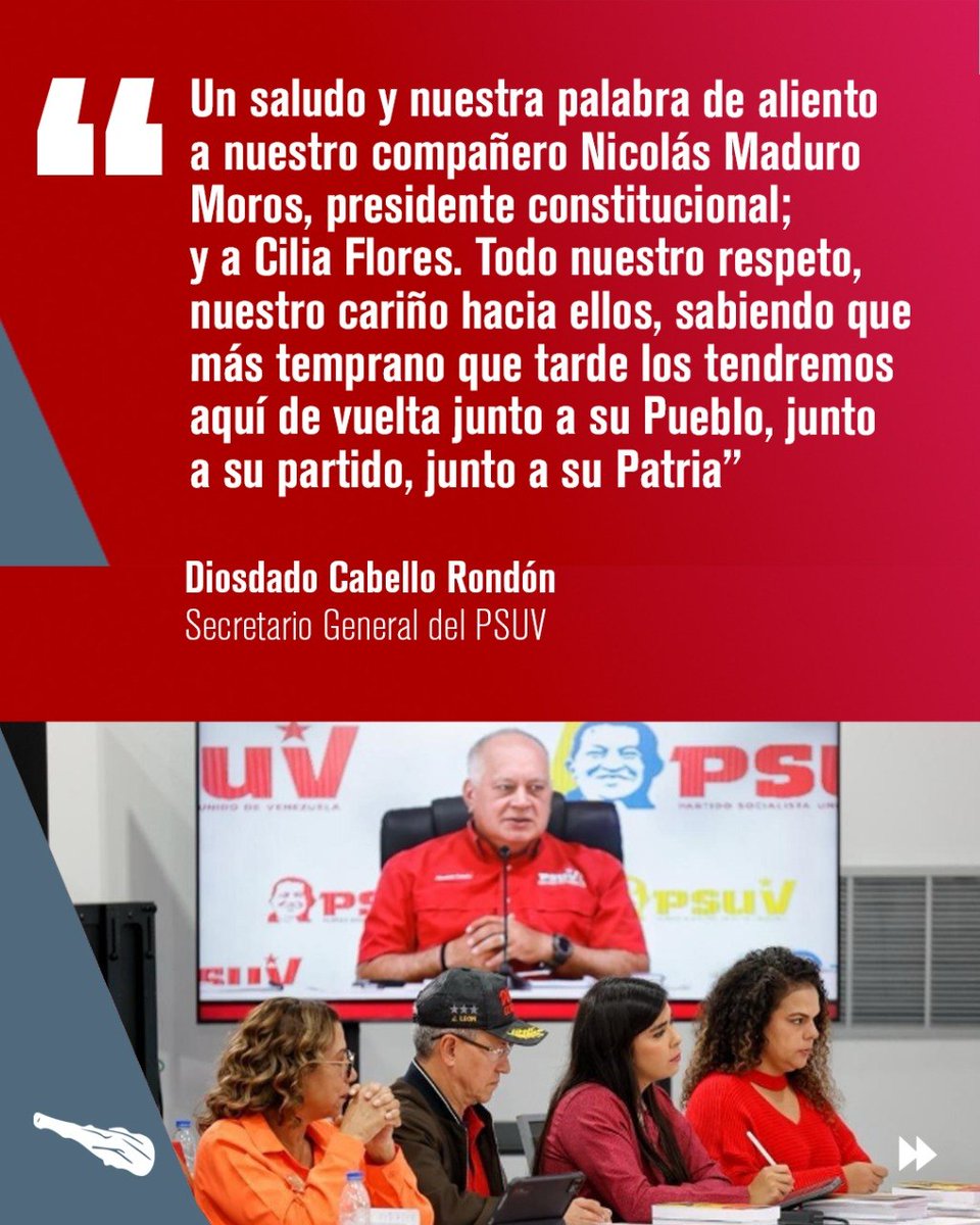#AVenezuelaNoLeGanaNadie | Los enemigos de la Patria no podrán detener el desarrollo nacional ni el avance de la Revolución , aseguró el secretario general del Partido Socialista Unido de Venezuela (PSUV), Diosdado Cabello Rondón.

 "A los enemigos de la Patria le decimos: Pase