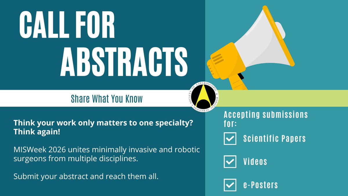 Society of Laparoscopic & Robotic Surgery (SLS) tweet media
