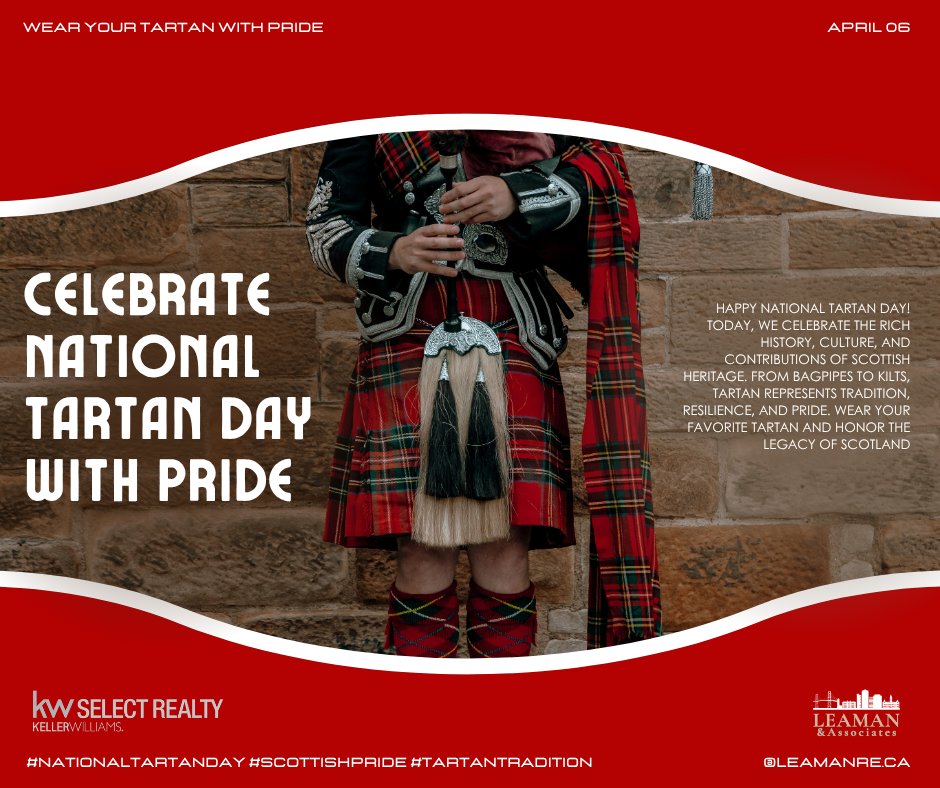 Leaman_RE's tweet photo. 🚨 CONTEST 🚨 WIN WIN WIN
1. Post a picture of your tartan
2. Tag a friend
3. Share

You will receive a ballot for a $25 gift card.
Draw Date April 30, 2026

#TartanDay #NationalTartanDay #ScottishHeritage #Kilt #ClanTartan #April6th #TartanPride #ScottishCanadia #LEAMANRE #KW https://t.co/AtT6lLiEZT