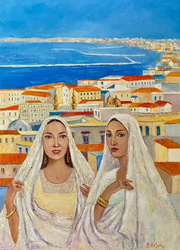 نساء الجزائر بالزى الشعبى (الحايك)

🖼 لوحة للرسامة الروسية ماريا إلتسوفا