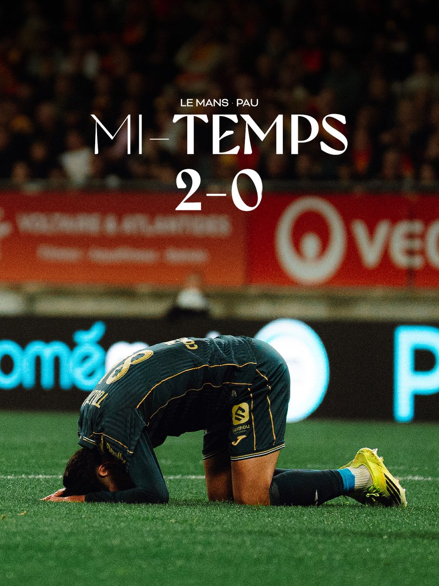 PauFootballClub's tweet photo. Les Palois sont menés de deux buts à la pause. ⏸️
#LMFCPAUFC https://t.co/pXJdPrfpS1