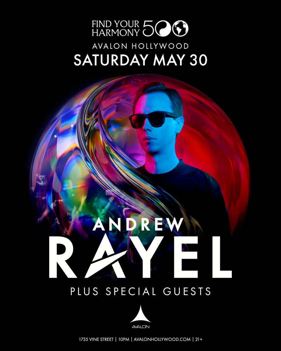 AvalonHollywood's tweet photo. Andrew Rayel | Find Your Harmony 500 | Sat 5.30 | Tickets On Sale Now

TIX ONLINE NOW: https://t.co/t8Jh12Riqe https://t.co/tvGUgFFoG0