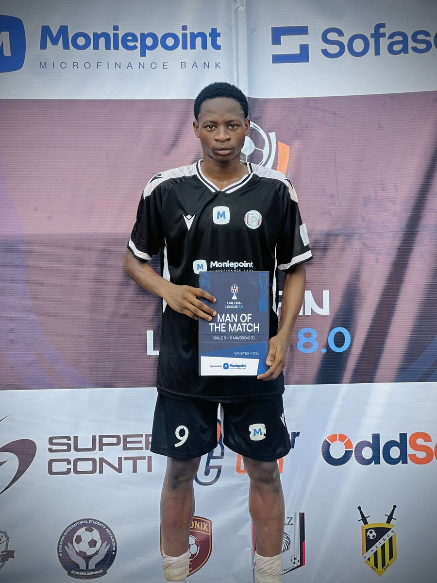 UNILORIN LEAGUE 8.0

Back to Back Moniepoint MOTM awards for Issa Issa at <a href="/unilorinleague/">Unilorin SU Football League</a> after the clash against D Mavericks ✨🔥

#NaWeBeSkillz | #UnilorinLeague8 | #DMASFC | #Quest4Gold