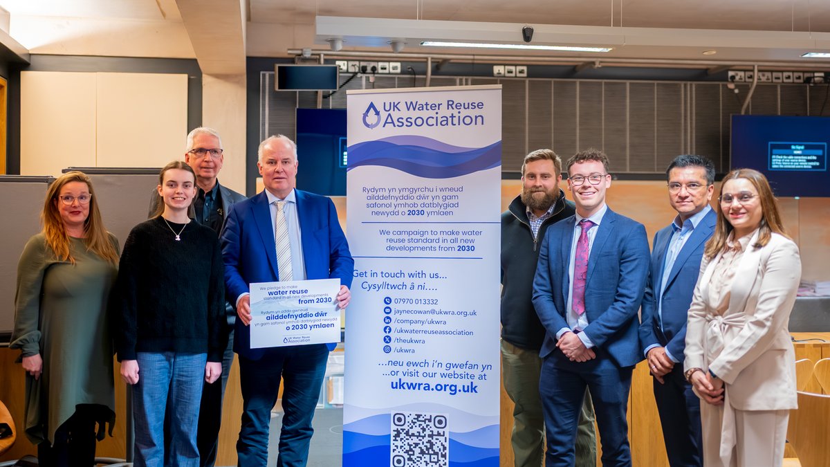 TheUkWRA's tweet photo. We were grateful to @CThomasMS for hosting us at the Senedd recently where we talked to MS's and their staff about our campaign to make water reuse standard in all new developments from 2030.

We were delighted that every MS who visited us supported our pledge. @AndrewRTDavies. https://t.co/wFsQWs5fLL