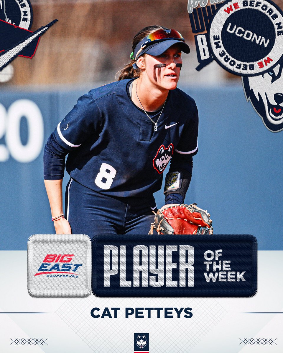 UConnSoftball's tweet photo. Cat Petteys is the @BIGEAST Player of the Week‼️

#WEbeforeme https://t.co/IXrQOMjX0s