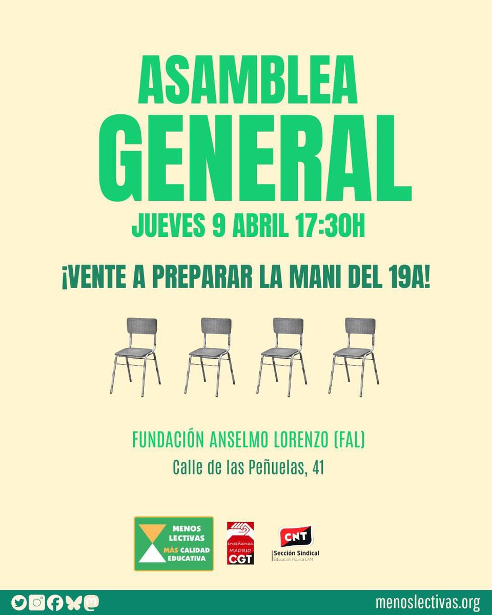 Este jueves vente con nosotras a preparar la Mani del 19A 🚶‍♀️‍➡️💚
