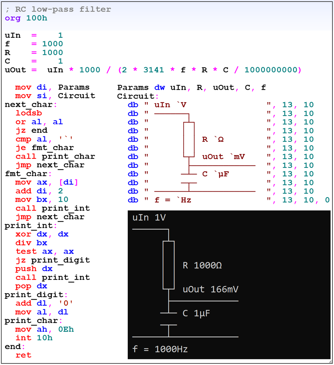 RC low-pass filter in Asm
facebook.com/groups/electro…