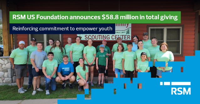 Mark_J_Sullivan's tweet photo. RSM just announced the RSM US Foundation has contributed $58.8 million to date, reinforcing our commitment to support the communities where our people live and work! https://t.co/u8aLIrHUhz https://t.co/yJJwT4rvzu