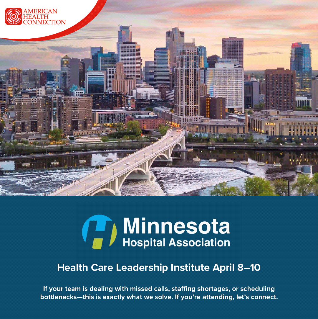 We’ll be at the Minnesota Hospital Association Health Care Leadership Institute April 8–10 in Minneapolis. If your team is dealing with missed calls, staffing shortages, or scheduling bottlenecks—this is exactly what we solve. If you’re attending, let’s connect. If not, we’ll