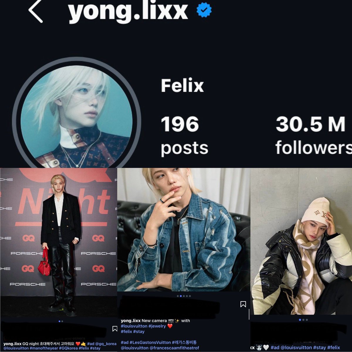fallen_skz's tweet photo. A fun fact for absolutely no reason at all….

Did you know …out of 196 posts Lix only has 9 ads….

Tagging his brand doesn’t make it an ad… https://t.co/kImltgjcMg