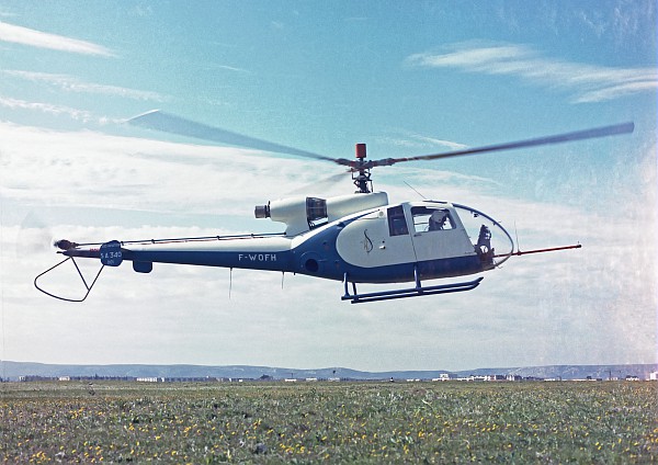 7 April 1967. First flight of the prototype Sud-Aviation SA 340 Gazelle F-WOFH (s/n 340.001) at Marseille–Marignane airport. French five-seat, light turboshaft-powered helicopter flown by test pilot Jean Boulet.