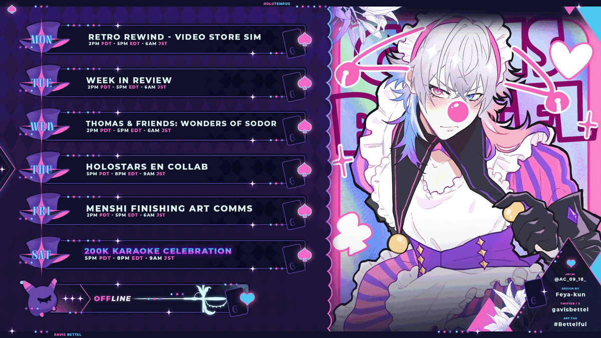 Gavis Bettel🎩HOLOSTARS EN tweet media