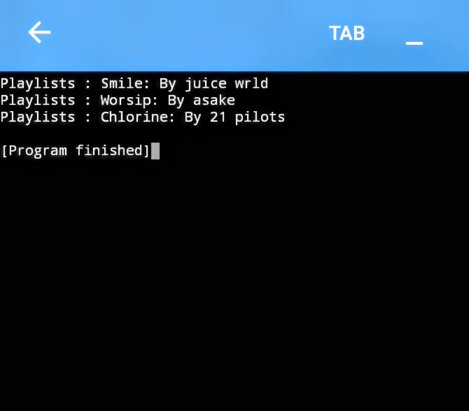 sodmanframes's tweet photo. Created a little playlist, hope I tried🌚
#python #CodingInPublic https://t.co/IxHhxeU3yA