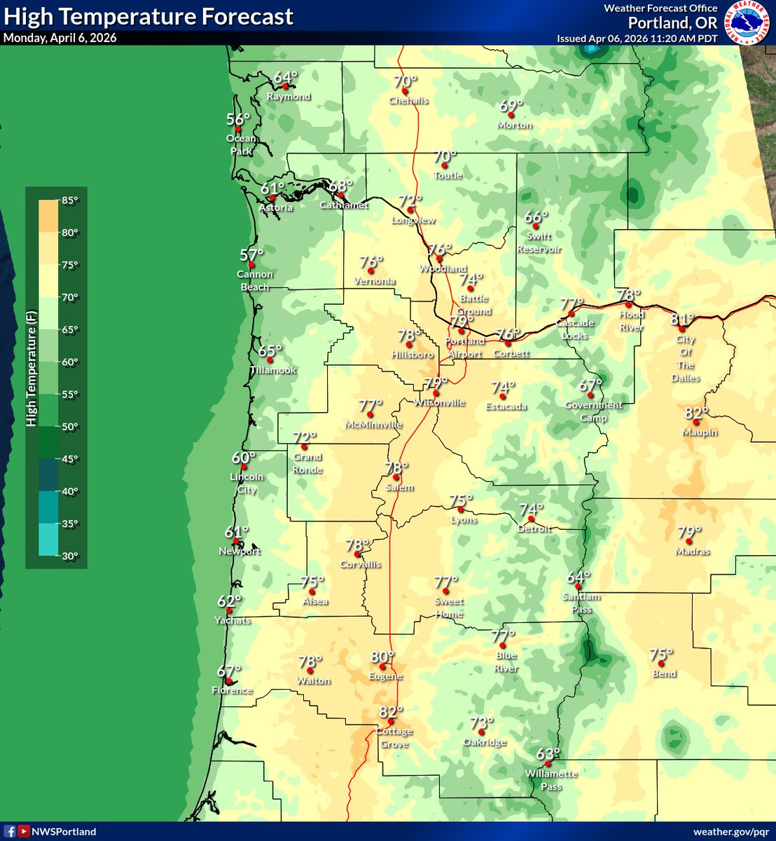 NWS Portland tweet media