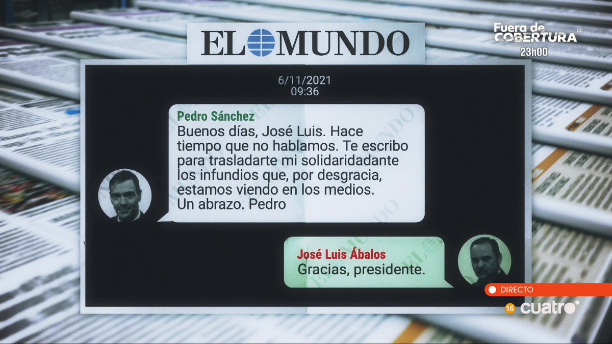 El Mundo <a href="/elmundoes/">EL MUNDO</a> ha publicado varios mensajes de apoyo a Ábalos por parte de altos cargos del gobierno tras su cese #Horizonte