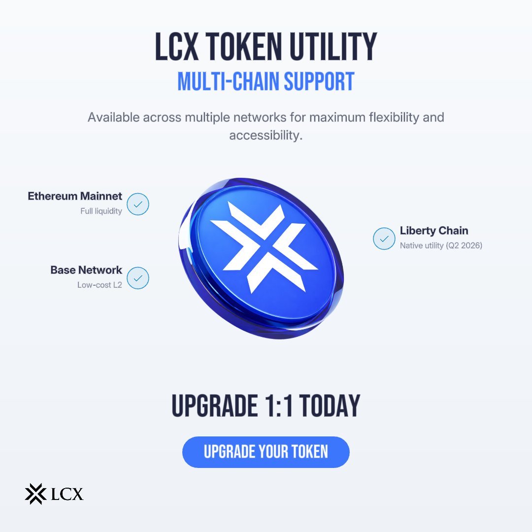 LCX Token 2.0: Same Token. More Power. 

The $LCX token powers the ecosystem through three core utility categories.

Today we will cover Multi-Chain Support

Upgrade your token 👉🏻 chain.lcx.com/claim
