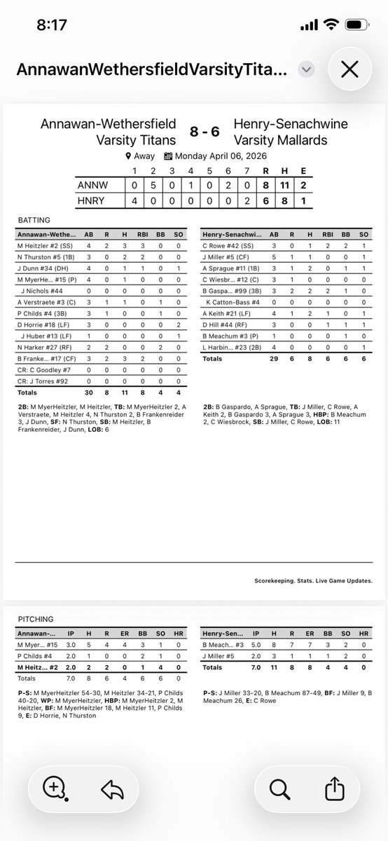 Titan Baseball tweet media