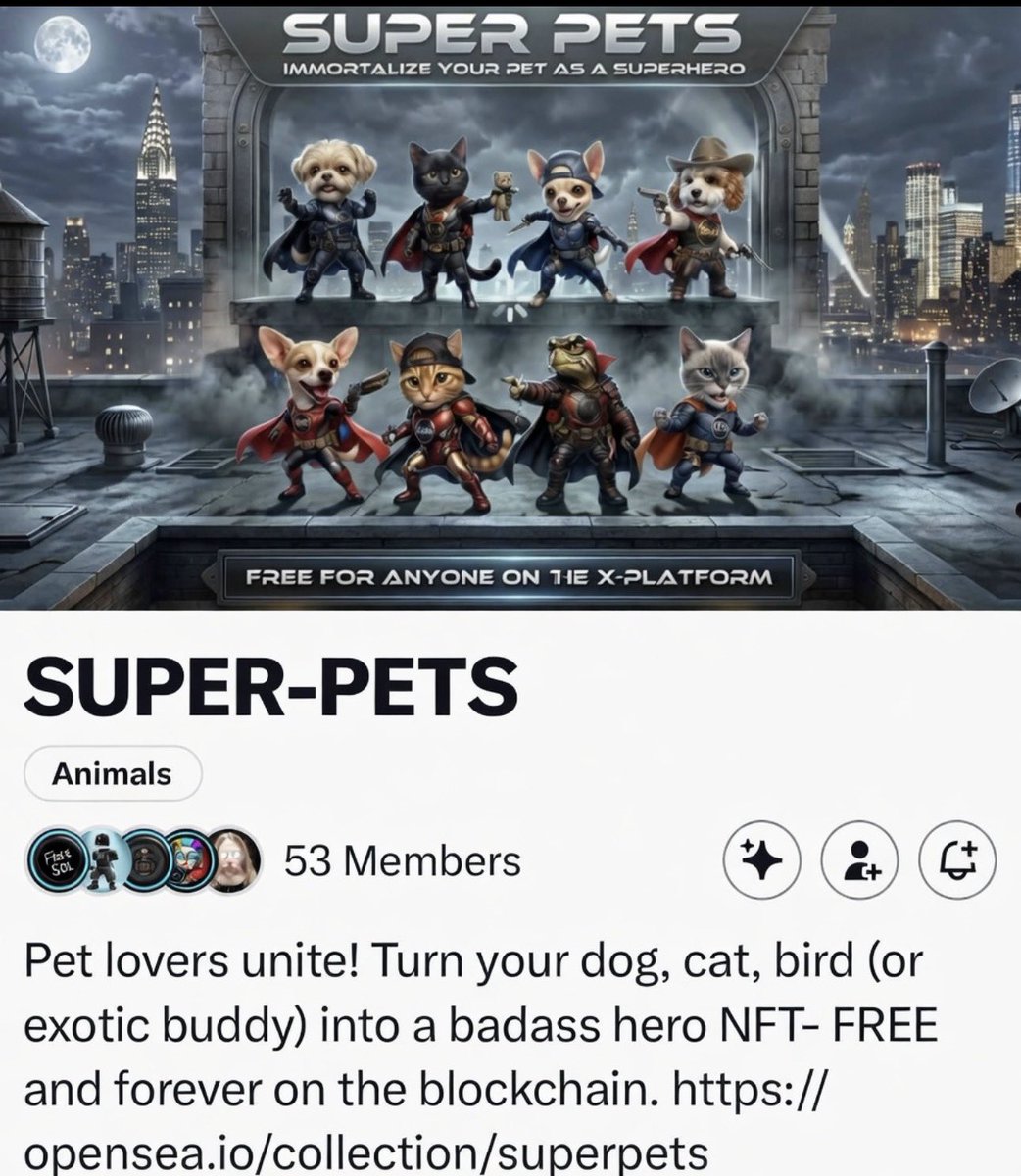 LavoratoDante's tweet image. Want to see your pet  immortalized on the Blockchain?! 
#pets #petlovers #CryptoPets #NFT #FreeNFT join here 👇🏼 

x.com/i/communities/…