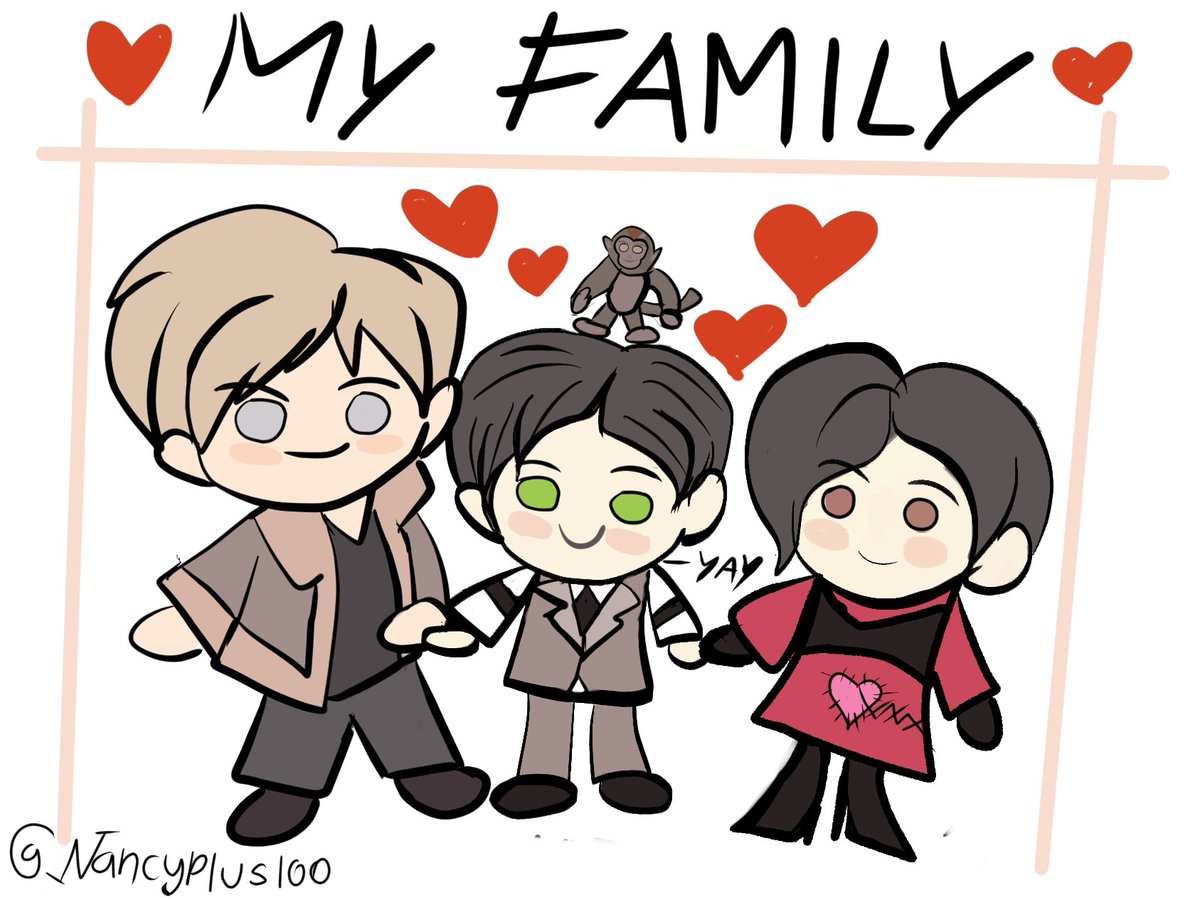 Nancyplus100's tweet photo. Aeon Family with their son Zayne, dolls version ♥️
Draw dedicated to the talented artists who created the dolls: @faeriepoisnq doll Ada and @mirouse_ doll León 🙏♥️

 #residentevil #re4 #LeonKennedy #AdaWong #Aeon #Lads #Zayne #Zaynechildofaeon #ladstwt #agentspy  #REBHFun https://t.co/sgKP6lWxgp