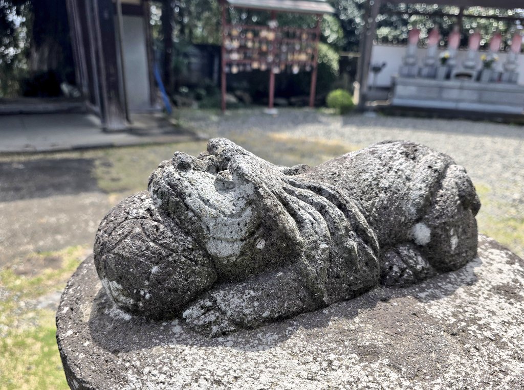 でっかい玉取り獅子香炉初めて見た。玉取りでも玉乗りでもなく顎乗せ