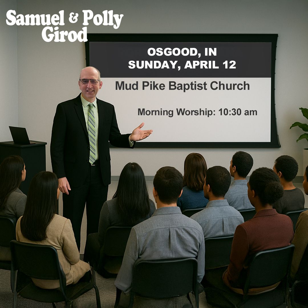MAPMinistry's tweet photo. Join us this Sunday for a special Ministry Update with Samuel Girod of Mission to Amish People!

Date: Sunday, April 12th
Location: Mud Pike Baptist Church
1427 E Mud Pike Rd, Osgood, IN 47037

Service Time: 10:30 AM

We would love for you to join us! https://t.co/qE1ve0zA3M