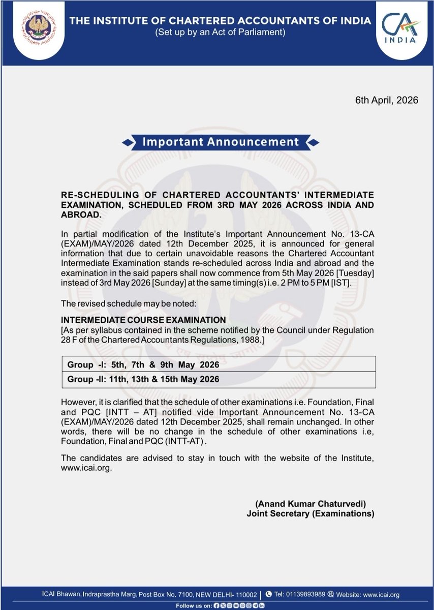 Institute of Chartered Accountants of India - ICAI tweet media