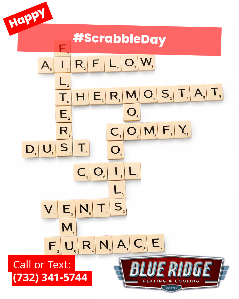 BlueRidgeHVAC's tweet image. Furnace. Filter. Thermostat. 🔤 We know all the right words—and how to fix them. #HVACPros #ScrabbleDay