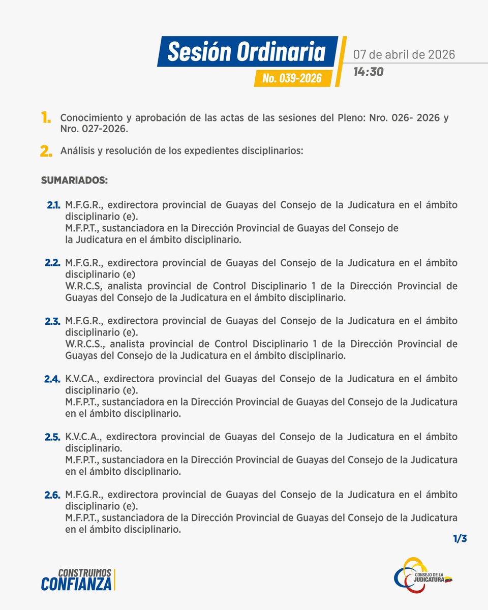 Consejo de la Judicatura tweet media