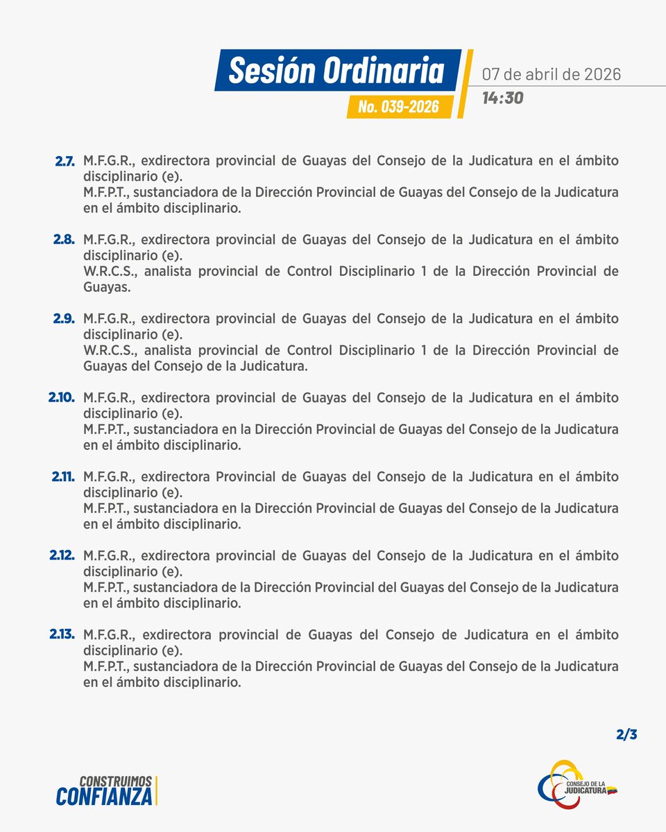 Consejo de la Judicatura tweet media