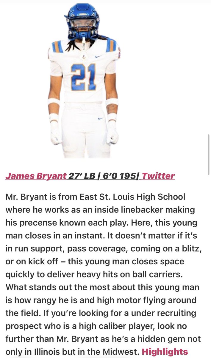 James “Booby” Bryant III C/O 2027 OLB/MLB tweet media