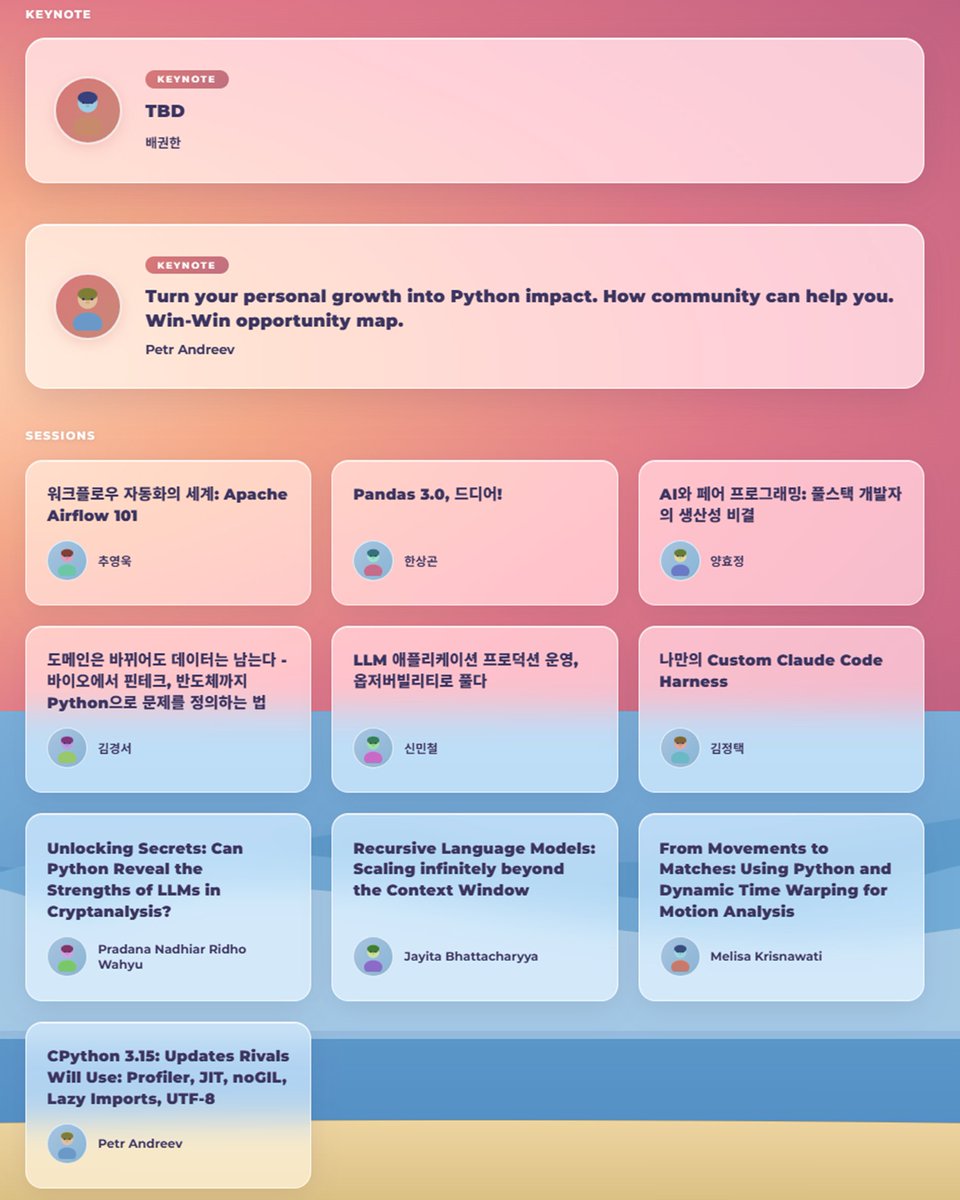 PyCon Korea tweet media