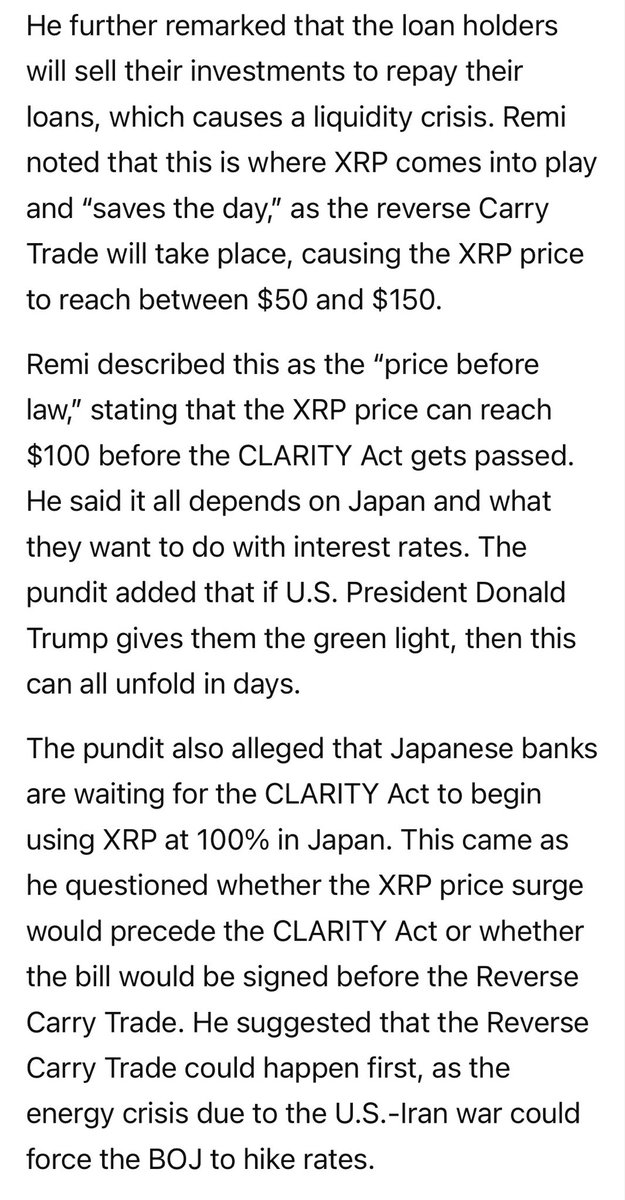 Jack_SparrowVV's tweet photo. 🔥🔥🔥XRP price can reach $100 before Clarity Act get pass. It depends on Japan and what they want to do with interest rates👇 https://t.co/GN2fOjdVXf