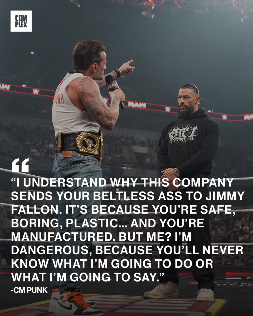 Cm Punk got some thangs off his chest about Roman Reigns 👀

(via <a href="/WWE/">WWE</a>)