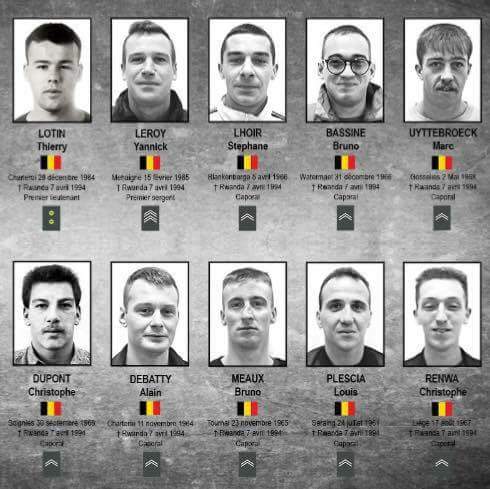 HistoryMattersX's tweet photo. 🇷🇼🇧🇪 Woensdag #7april 1994, dag waarop 10 Belgische parachutisten, #VN-blauwhelmen, in Kigali, Rwanda, werden vermoord door soldaten van de Rwandese regering.

Vrijdag #7April 2000 werd het Belgische monument ter nagedachtenis aan hen onthuld in Camp Kigali.

#België #Rwanda https://t.co/RNriZtKbI5