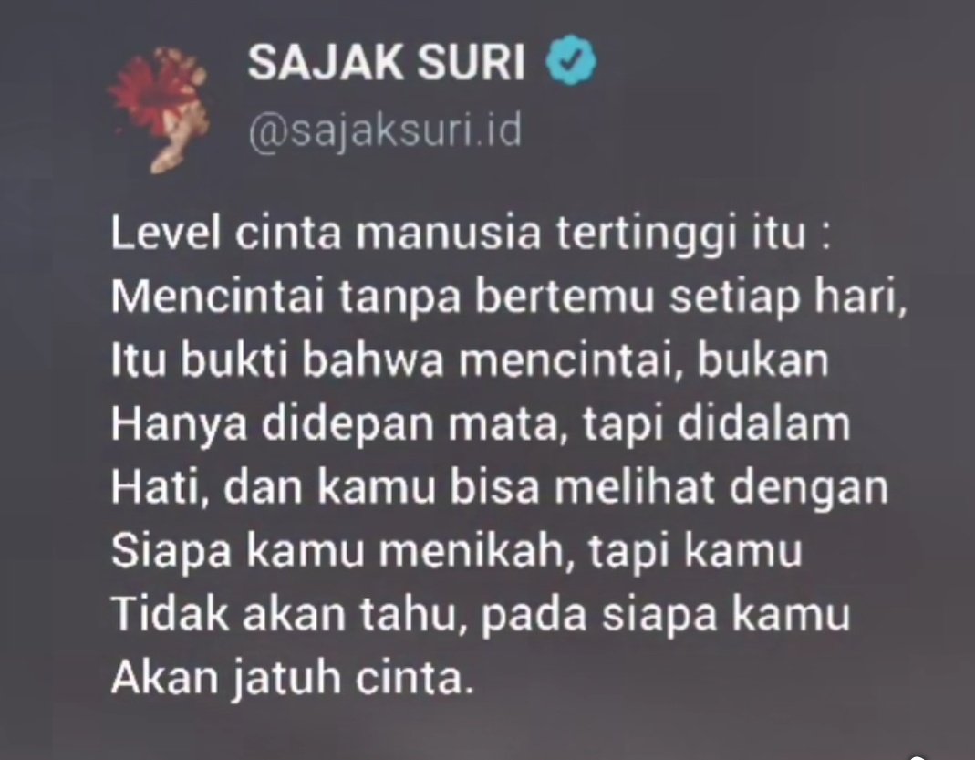 raintears67's tweet photo. Tiada peduli jarak yg membentang
Bertemu hrs dihadang gelombang
Meski bnyk aral melintang
Itu semua tak menggoyahkan
Ku punya rasa, ku punya cinta
Hatiku tetap terisi tentangmu
Sampai tutup usiaku. https://t.co/Jp2vatsKgz