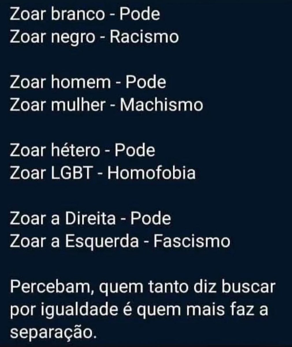 Pois é, a hipocrisia e mediocridade, impera!
E, pior, querem ser respeitados!
Mas não respeitam.