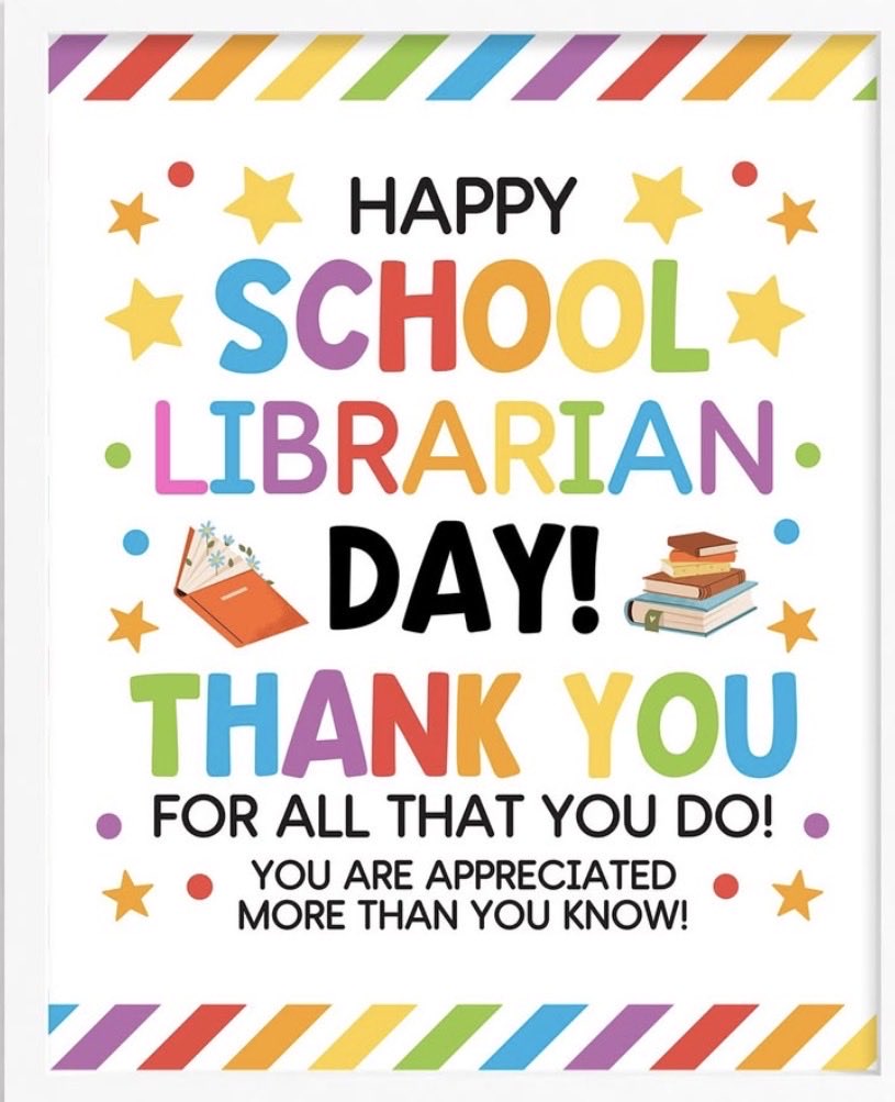 PrincipalPetru's tweet photo. We LOVE OUR LIBRARIAN! She makes sure books are read, our library stays welcome,  and our book club stays happy!! Thank you Ms. Jacobs for your awesome contributions to our campus! @FCMSBobcats https://t.co/tfa2kKhjlD