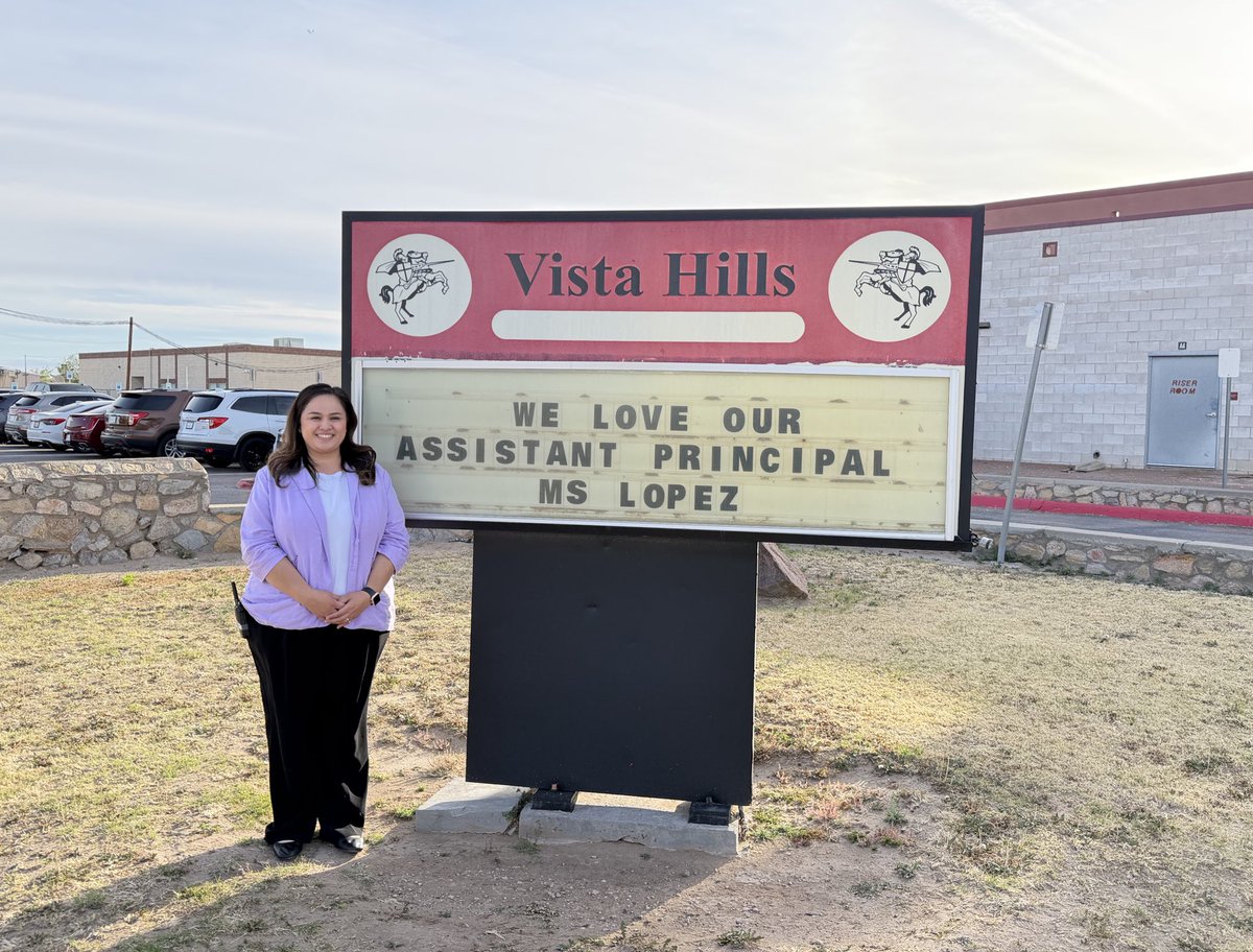 A huge shoutout to our incredible Vista Hills Assistant Principal, Ms. Lopez! 💜💜💜 Your dedication makes our campus stronger every day.  Happy Assistant Principal’s Week, <a href="/JurassicGaby/">Gaby Lopez</a> ❤️🛡️❤️ 🛡️❤️#CrusaderPride <a href="/VHESCrusaders/">Vista Hills Elementary</a>